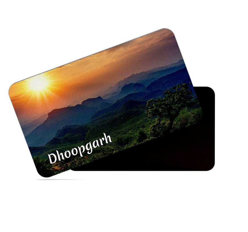 dhcrafts Rectangular Rubber Fridge Magnet / Magnetic Card Multicolor Madhya Pradesh Dhoopgarh Design Pack of 1 (8.6cm x 5.4cm)